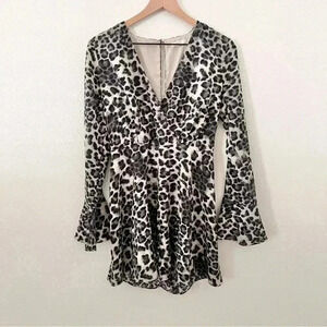 Easel Leopard Print Romper